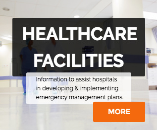Background of a hospital with text information to assist hospitals read more in foreground. Prepare. 