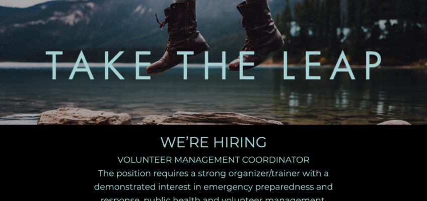 We’re hiring – Volunteer Management Coordinator