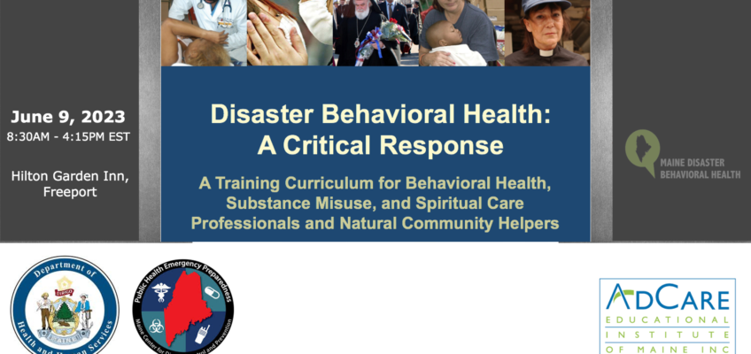 Registration is Open: Disaster Behavioral Health: A Critical Response Volunteer Training